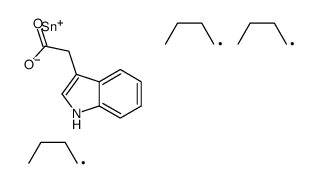 tributylstannyl 2-(1H-indol-3-yl)acetate结构式