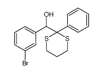 (3-bromo-phenyl)-(2-phenyl-[1,3]dithian-2-yl)-methanol Structure