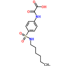 {[4-(Hexylsulfamoyl)phenyl]amino}(oxo)acetic acid结构式