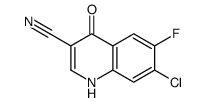 7-Chloro-6-fluoro-4-oxo-1,4-dihydro-3-quinolinecarbonitrile Structure