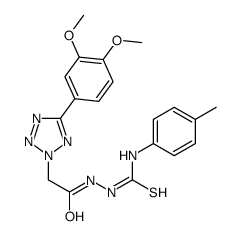 1-[[2-[5-(3,4-dimethoxyphenyl)tetrazol-2-yl]acetyl]amino]-3-(4-methylphenyl)thiourea结构式