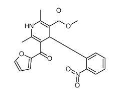 methyl 5-(furan-2-carbonyl)-2,6-dimethyl-4-(2-nitrophenyl)-1,4-dihydropyridine-3-carboxylate Structure