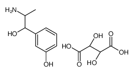 3-(2-amino-1-hydroxypropyl)phenol,(2S,3S)-2,3-dihydroxybutanedioic acid结构式