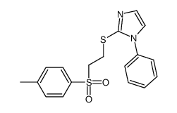 2-[2-(4-methylphenyl)sulfonylethylsulfanyl]-1-phenylimidazole结构式