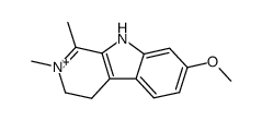 7-methoxy-1,2-dimethyl-4,9-dihydro-3H-β-carbolinium结构式
