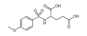 L-Glutamic acid, N-[(4-methoxyphenyl)sulfonyl]结构式