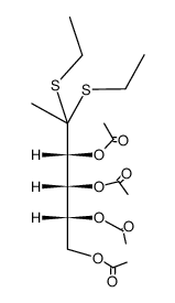 tetra-O-acetyl-keto-D-1-deoxy-psicose diethyl dithioacetal Structure