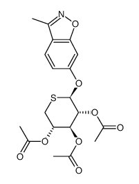 3-methyl-1,2-benzisoxazol-6-yl 2,3,4-tri-O-acetyl-5-thio-β-D-xylopyranoside Structure