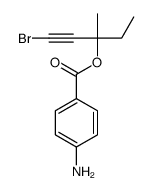 (1-bromo-3-methylpent-1-yn-3-yl) 4-aminobenzoate结构式