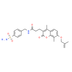3-{4,8-dimethyl-7-[(2-methylprop-2-en-1-yl)oxy]-2-oxo-2H-chromen-3-yl}-N-(4-sulfamoylbenzyl)propanamide Structure