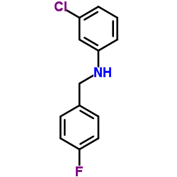 3-Chloro-N-(4-fluorobenzyl)aniline结构式
