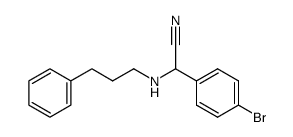 2-(4-bromophenyl)-2-(3-phenylpropylamino)acetonitrile Structure
