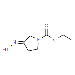 1-Pyrrolidinecarboxylic acid,3-(hydroxyimino)-,ethyl ester Structure