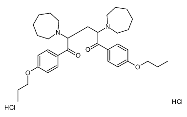 2,4-bis(azepan-1-yl)-1,5-bis(4-propoxyphenyl)pentane-1,5-dione,dihydrochloride Structure