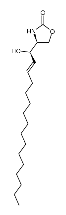 (2'E,4S,1'R)-4-(1'-hydroxyhexadec-2'-enyl)-1,3-oxazolidin-2-one Structure