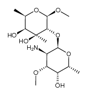 (2R,3S,4S,5R,6R)-5-(((2R,3R,4R,5S,6R)-3-amino-5-hydroxy-4-methoxy-6-methyltetrahydro-2H-pyran-2-yl)oxy)-6-methoxy-2,4-dimethyltetrahydro-2H-pyran-3,4-diol Structure