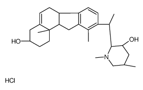 (2S,3R,5S)-2-[(1S)-1-[(3S,6aR,11aS,11bR)-3-hydroxy-10,11b-dimethyl-1,2,3,4,6,6a,11,11a-octahydrobenzo[a]fluoren-9-yl]ethyl]-1,5-dimethylpiperidin-3-ol,hydrochloride结构式