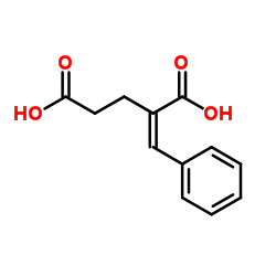 (2Z)-2-Benzylidenepentanedioic acid structure