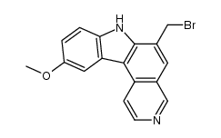 6-(bromomethyl)-10-methoxy-7H-pyrido<3,4-c>carbazole结构式
