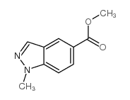1-甲基-1H-吲唑-5-羧酸甲酯结构式