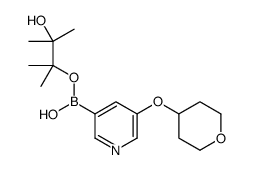 5-(tetrahydro-2H-pyran-4-yloxy)pyridine-3-boronic acid pinacol ester Structure