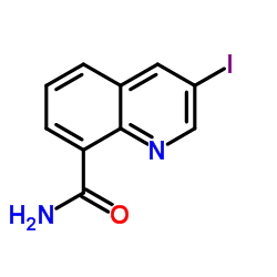 3-Iodo-8-quinolinecarboxamide Structure
