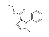 ethyl 3,5-dimethyl-2-phenyl-1H-pyrrole-1-carboxylate结构式