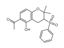 6-acetyl-3-phenylsulphonyl-2,2-dimethylchroman-5-ol Structure