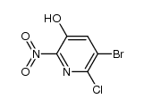 5-bromo-6-chloro-2-nitro-3-pyridinol结构式