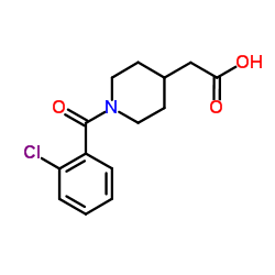 [1-(2-Chlorobenzoyl)-4-piperidinyl]acetic acid Structure