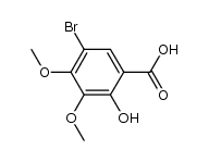 5-bromo-2-hydroxy-3,4-dimethoxybenzoic acid结构式