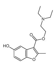 2-(diethylamino)ethyl 5-hydroxy-2-methyl-1-benzofuran-3-carboxylate结构式