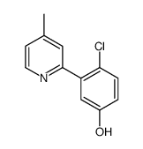 4-chloro-3-(4-methylpyridin-2-yl)phenol结构式