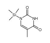 5-methyl-1-(trimethylsilyl)pyrimidine-2,4(1H,3H)-dione结构式