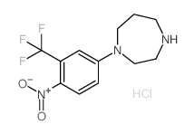 1-[4-NITRO-3-(TRIFLUOROMETHYL)PHENYL]HOMOPIPERAZINE HYDROCHLORIDE结构式