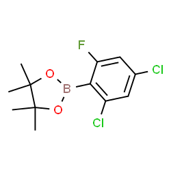 2-(2,4-Dichloro-6-fluorophenyl)-4,4,5,5-tetramethyl-1,3,2-dioxaborolane结构式