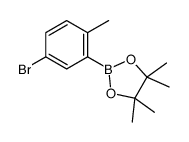 2-(5-溴-2-甲基苯基)-4,4,5,5-四甲基-1,3,2-二噁硼烷结构式