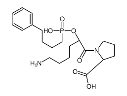 (2S)-1-[(2S)-6-amino-2-[hydroxy(4-phenylbutyl)phosphoryl]oxyhexanoyl]pyrrolidine-2-carboxylic acid Structure