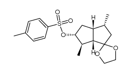 (1S,4R,5R,7R,8R)-4,8-dimethyl-2,2-ethylenedioxy-7-p-toluenesulfonyloxybicyclo[3.3.0]octane Structure