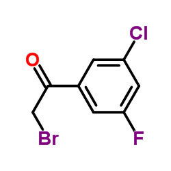 2-Bromo-1-(3-chloro-5-fluorophenyl)ethanone Structure