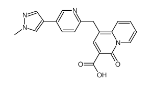 1-{[5-(1-methyl-1H-pyrazol-4-yl)pyridin-2-yl]methyl}-4-oxo-4H-quinolizine-3-carboxylic acid结构式