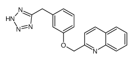 2-[[3-(2H-tetrazol-5-ylmethyl)phenoxy]methyl]quinoline结构式