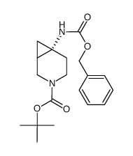 (cis)-tert-butyl 6-(((benzyloxy)carbonyl)amino)-3-azabicyclo[4.1.0]heptane-3-carboxylate结构式