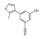 3-hydroxy-5-(2-methylthiophen-3-yl)benzonitrile Structure