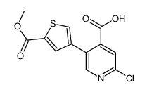 2-chloro-5-(5-methoxycarbonylthiophen-3-yl)pyridine-4-carboxylic acid结构式