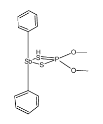 diphenylantimony(III) O,O-(CH3)2-dithiophosphate Structure