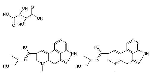 (6aR,9R)-N-[(2S)-1-hydroxypropan-2-yl]-7-methyl-6,6a,8,9-tetrahydro-4H-indolo[4,3-fg]quinoline-9-carboxamide,(2S,3S)-2,3-dihydroxybutanedioic acid结构式
