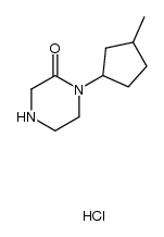 1-(3-methylcyctopentyl)-2-piperazinone hydrochloride结构式