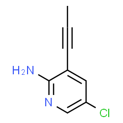 2-Pyridinamine, 5-chloro-3-(1-propyn-1-yl)- structure