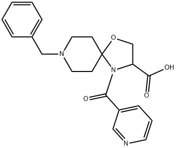 8-benzyl-4-(pyridine-3-carbonyl)-1-oxa-4,8-diazaspiro[4.5]decane-3-carboxylic acid picture